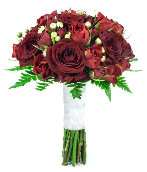 Bouquet da sposa di rose rosse — Foto Stock