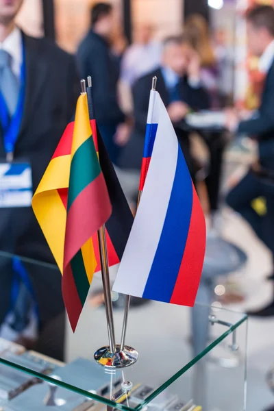 flags of Russia, Germany, Lithuania (shallow DOF; color toned im