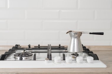 Türk kahve bira yakın çekim. sığ Dof