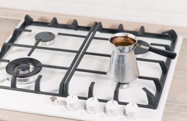 Türk kahve bira yakın çekim. sığ Dof