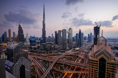Dubai, BAE, 25 Aralık 2020, Dubai modern şehir panoraması.