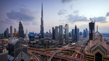 Dubai, BAE, 25 Aralık 2020, Dubai modern şehir panoraması.