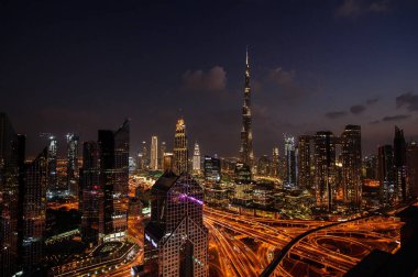 Dubai, BAE, 25 Aralık 2020, Dubai modern şehir panoraması.