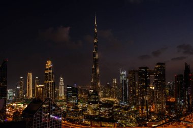 Dubai, BAE, 25 Aralık 2020, Dubai modern şehir panoraması.