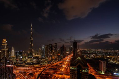 Dubai, BAE, 25 Aralık 2020, Dubai modern şehir panoraması.