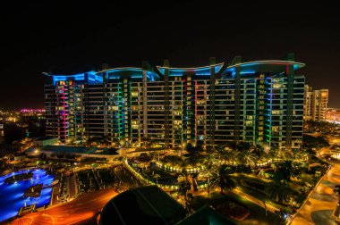 DUBAI, BAE - 31 Aralık 2020: Plaj manzarası ve kompleks Oceana Palm Jumeirah