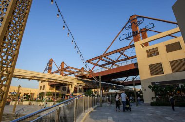 Dubai, Birleşik Arap Emirlikleri - 25 Ocak 2019: Pointe rıhtım yemek ve eğlence merkezi Palm Jumeirah 'da yeni açıldı