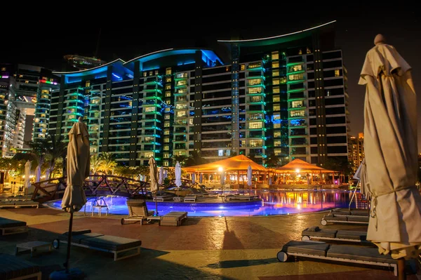 Dubai Emiratos Árabes Unidos Diciembre 2020 Una Vista Playa Complejo — Foto de Stock