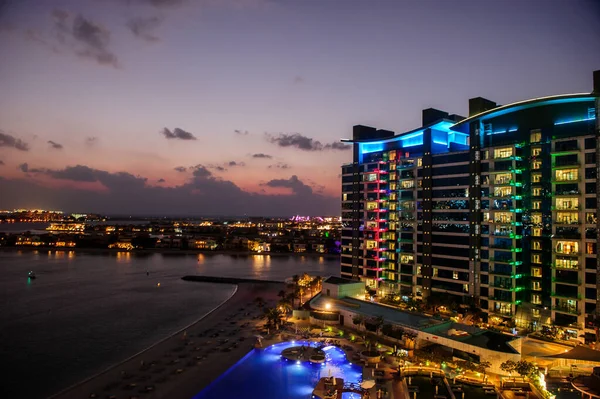Dubai Emirados Árabes Unidos Dezembro 2020 Vista Praia Complexo Oceana — Fotografia de Stock
