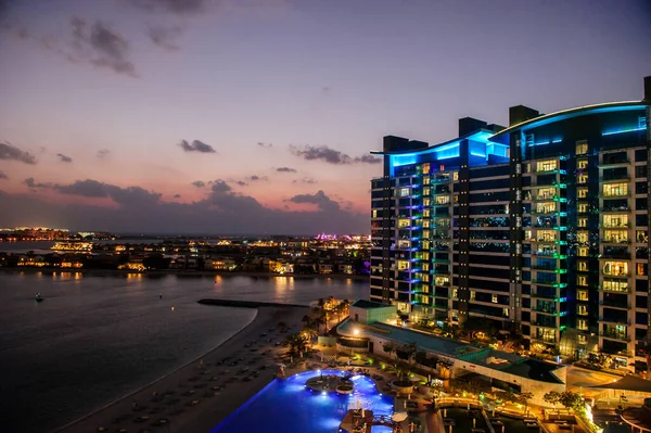 Дубай Оаэ Декабря 2020 Вид Пляж Комплекс Oceana Palm Jumeirah — стоковое фото
