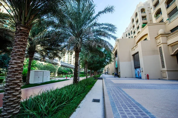 Dubai Emiratos Árabes Unidos 2020 Apartamentos Palm Island Parque Ittehad — Foto de Stock