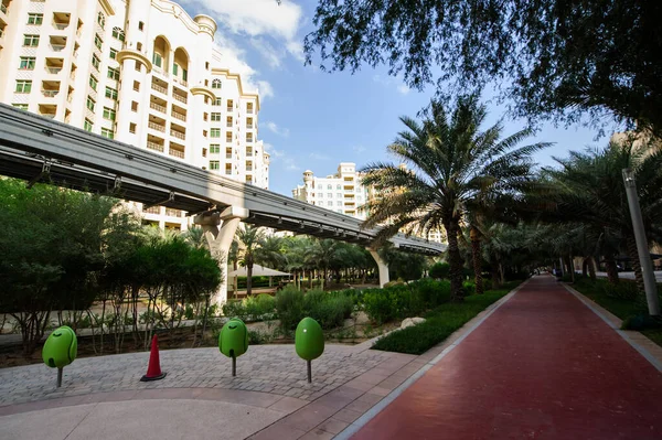 Dubai Emiratos Árabes Unidos 2020 Apartamentos Palm Island Parque Ittehad — Foto de Stock