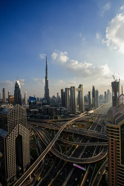 Dubai Uae December 2020 Panorama Town Dubai Modern City Night — Stock Photo, Image