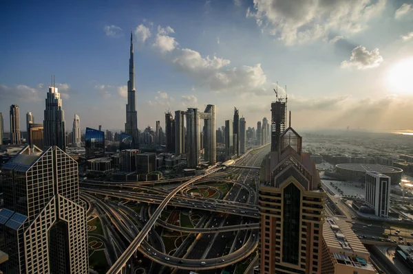 Dubai Eae December 2020 Panoráma Belváros Dubai Modern Város Éjjel — Stock Fotó
