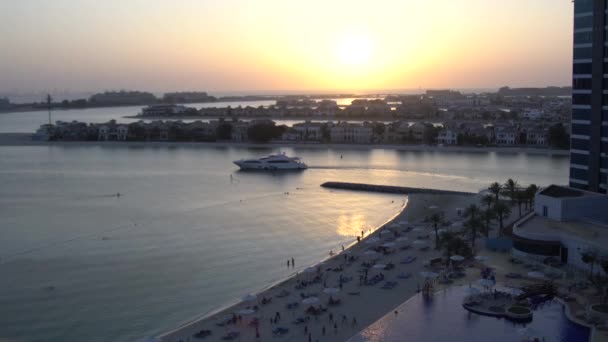 Dubai Emirados Árabes Unidos Janeiro 2021 Jumeirah Palm Island Development — Vídeo de Stock