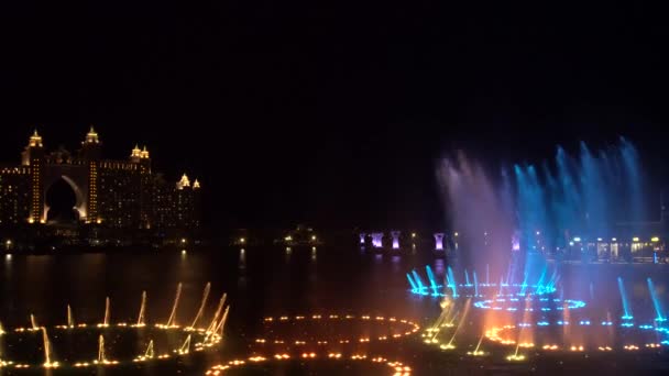 Dubai Eau Gennaio Fontaine Fronte All Hotel Atlantis Gennaio 2021 — Video Stock