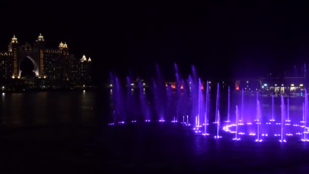Dubai Sae Června Fontaine Před Hotelem Atlantis Ledna 2021 Dubaji — Stock video