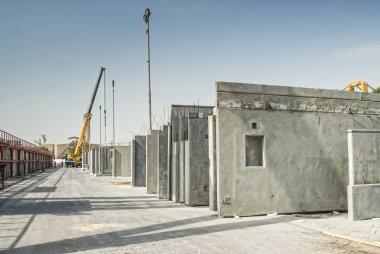 Beton fabrikası resimde beton elemanları
