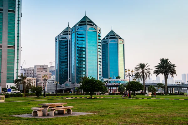 Crystal Plaza view,Sharjah,UAE — Stock Photo, Image