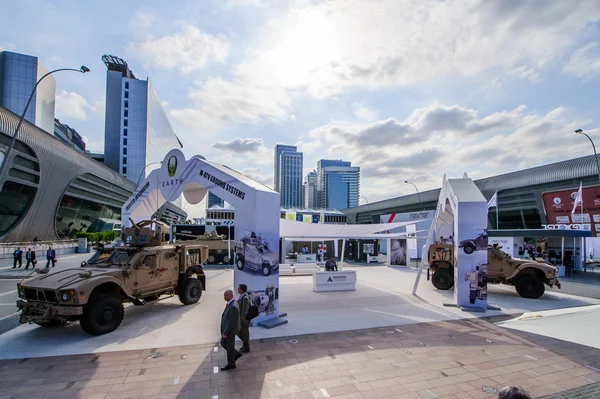 De internationale defensie tentoonstelling en conferentie, Idex.Abu-Dhabi, Verenigde Arabische Emiraten. — Stockfoto