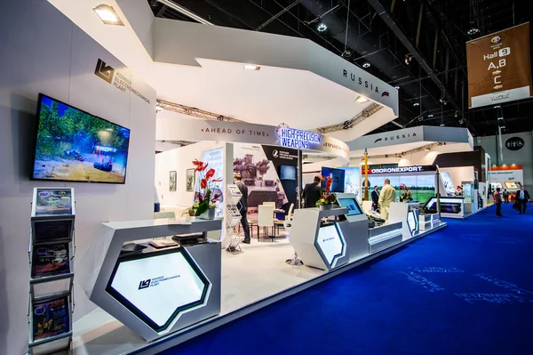 La fiera e conferenza internazionale della difesa, IDEX.Abu-Dhabi, Emirati Arabi Uniti . Immagini Stock Royalty Free