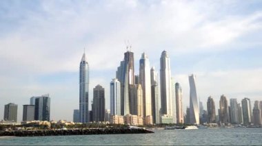 Jumeirah beach residence Palm Island'dan bir görüntü. Dubai, Birleşik Arap Emirlikleri