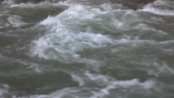 Mountain River Stromschnellen 4k Nahaufnahme Video — Stockvideo