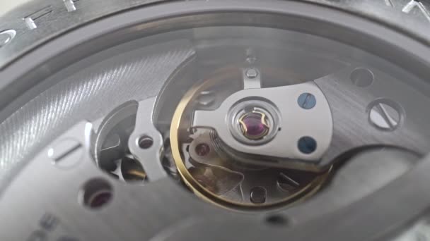 Expensive wrist watch movement. Macro video — Stock Video