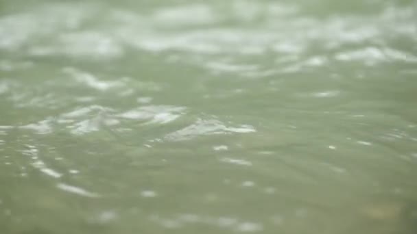 Fluxo do rio. Fluxo de água do mar — Vídeo de Stock