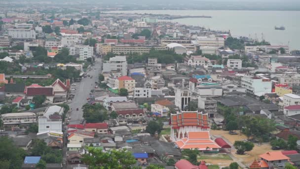 Thajské město Songkhla zavedení shot — Stock video