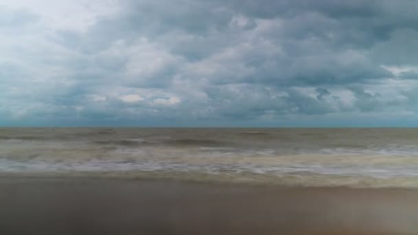 Sea tide and clouds time lapse video — Stock Video