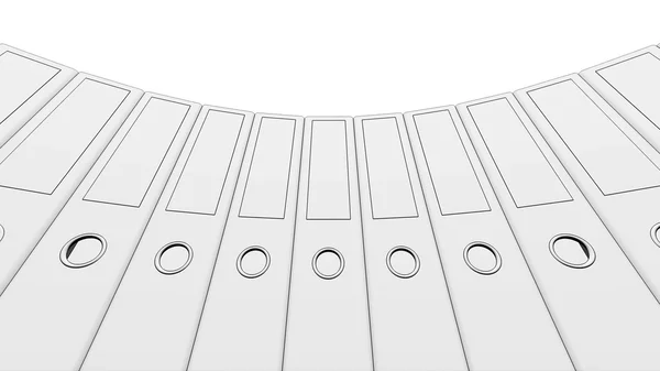 Sketchy circle of binders. 3D rendering — Stock Photo, Image