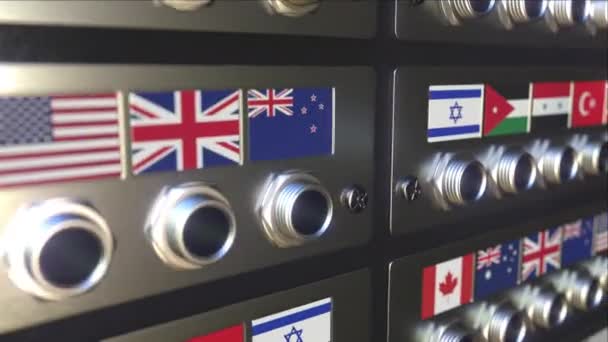 Suriye bayrağıyla bağlantı. Kavramsal 3d canlandırması — Stok video