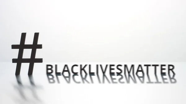 BLACK LIVES MATTER hashtag σε ελαφρύ φόντο. Έννοια μέσων κοινωνικής δικτύωσης — Φωτογραφία Αρχείου