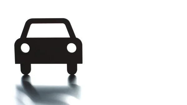 ( 영어 ) Car icon on light background, road travel conception — 스톡 사진
