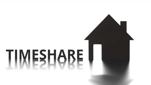 TIMESHARE text and home icon — Stock Photo, Image