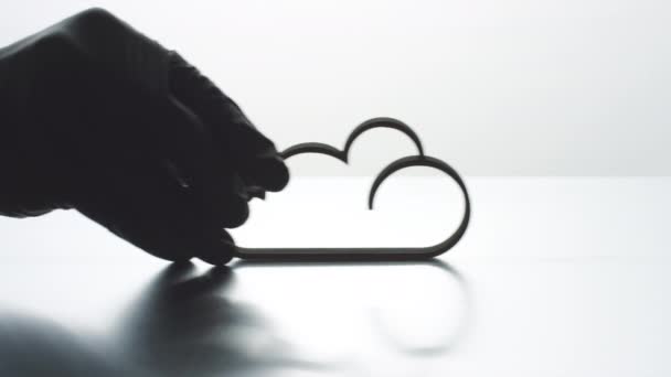 ENTERPRISE text och bakgrundsbelyst moln ikon, modern teknik koncept — Stockvideo