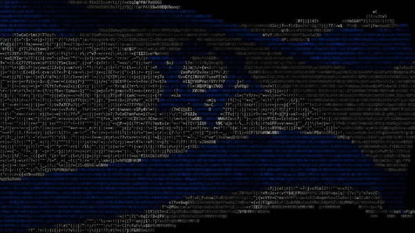 Mávání digitální vlajkou Izraele na obrazovce počítače, 3D vykreslování — Stock fotografie
