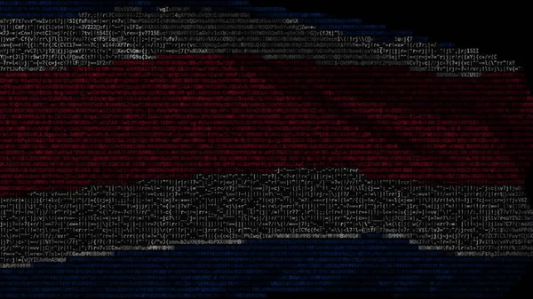 Розмахуючи цифровим прапором Коста - Рики на екрані комп "ютера, 3d рендеринг — стокове фото