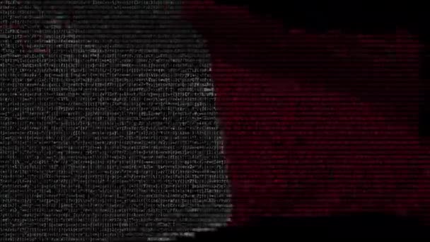 Memindahkan bendera digital Malta pada layar. Animasi loop — Stok Video