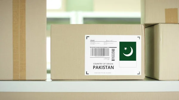 Parcela com produtos do Paquistão — Fotografia de Stock