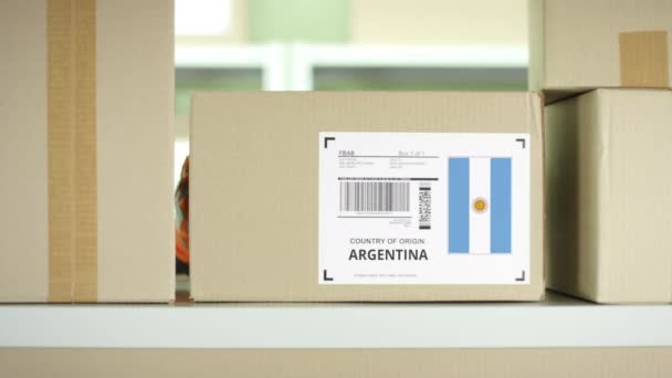 用阿根廷产品包裹 — 图库视频影像