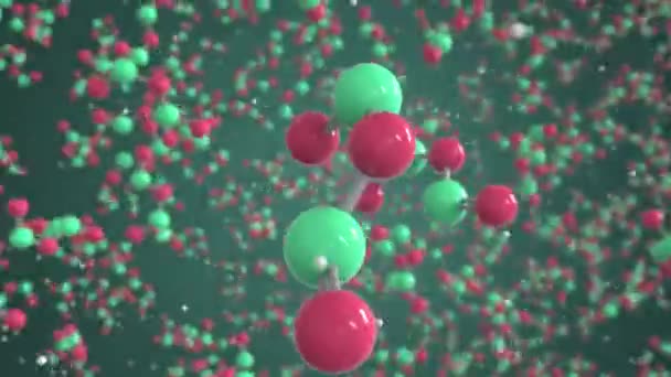 Molecule of arsenic trioxide. Molecular model, science related looping 3d animation — Stock Video