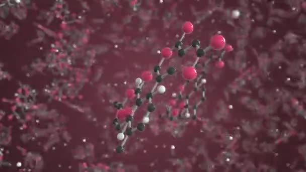 Αρτεσουνικό μόριο. μοριακό μοντέλο μπάλας-και-stick. Χημεία που σχετίζονται looping 3d animation — Αρχείο Βίντεο