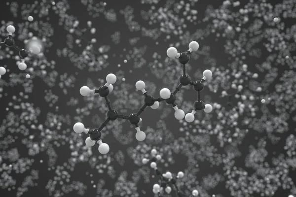 Myrcene molekula, tudományos molekuláris modell, 3d renderelés — Stock Fotó
