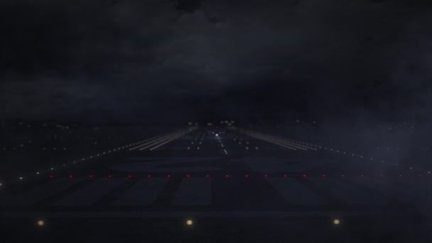 Havaalanından kalkan uçak GRENOBLE şehir adı, 3D animasyon — Stok video
