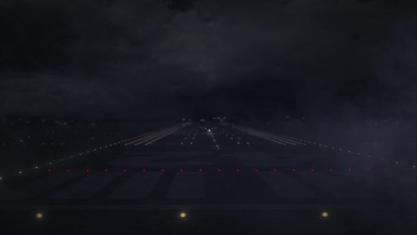 공항 과 우한 시에서 이 륙하는 비행기에요. 3d 애니메이션 — 비디오