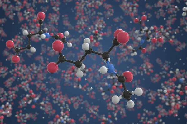 N-acetylglutamate molecule made with balls, conceptual molecular model. Chemical 3d rendering — Stock Photo, Image