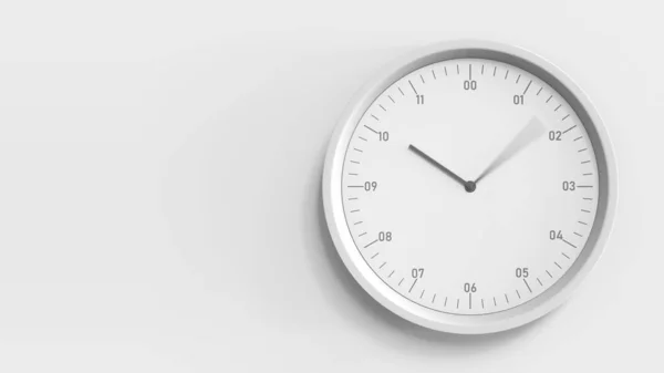 Relógio de parede branco no escritório, renderização 3D — Fotografia de Stock