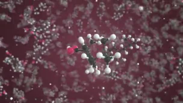 Molécule d'ibuprofène générique. Modèle moléculaire. Boucle sans couture animation 3d — Video